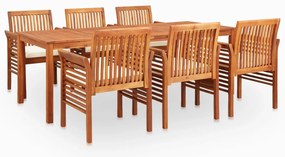 vidaXL Set mobilier de exterior cu perne 7 piese lemn masiv de acacia