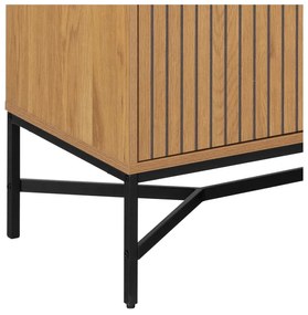 Vitrină în culoare naturală cu aspect de lemn de stejar 80x180x40 cm Jaipur – Actona