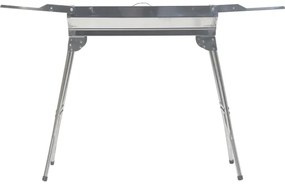 Grătar portabil cu cărbuni, crom lucios