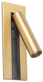 Aplica cu reader LED directionabil stil minimalist GABO bronz