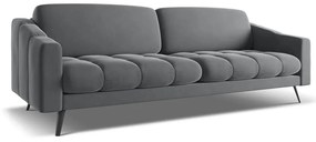 Canapea gri cu tapițerie din catifea 238 cm Nalu – Makamii
