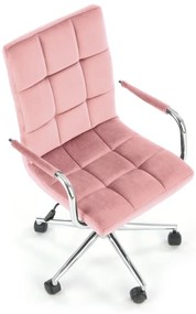 Scaun de birou Gonzo 4 Velvet Roz – H105 cm