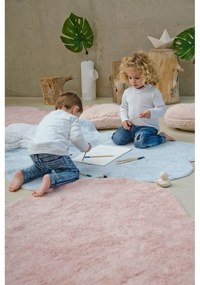 Covor pentru copii roz lavabil/țesut manual din bumbac 160x180 cm Puffy Love – Lorena Canals