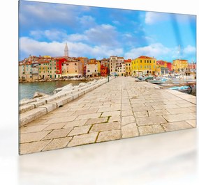 Tablou pe sticlă - Orașul Istrian vechi Poreč, Croația (70x50 cm)
