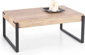 Masuta cafea CAPRI, stejar San Remo/negru, 110x64x42 cm