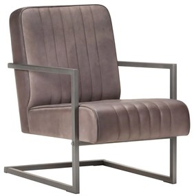 321857 vidaXL Scaun fotoliu tip consolă,.maro învechit, piele naturală