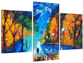 Tablou - Îndrăgostiții, Pointilism (90x60 cm)