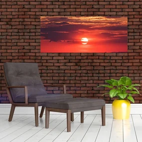 Tablou cu soarele colorat (120x50 cm)