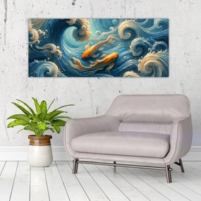 Tablou - Pești aurii (120x50 cm)