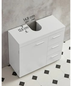 Dulap pentru baie NICO, alb