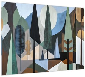 Tablou - Abstracție geometrică naturală II. (70x50 cm)