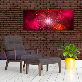 Tablou abstracției roșii (120x50 cm)
