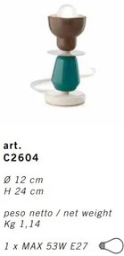 Veioza din ceramica design italian realizata manual BERIMBAU