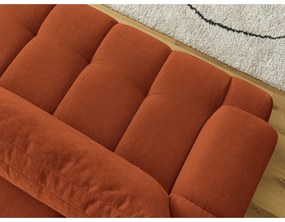 Canapea cărămizie extensibilă/cu spațiu de depozitare 251 cm Fuji – Bobochic Paris