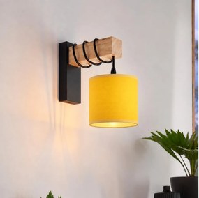 BRILAGI - Aplică de perete NUBILA 1xE27/60W/230V maro/negru/galben