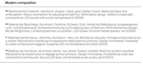 Aplica de perete LED design liniar Rotta auriu 90,5cm