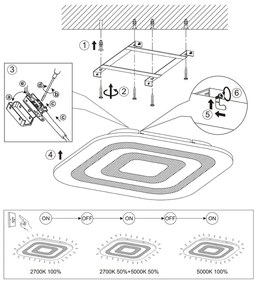 Eglo 97086 - LED Plafoniera REDUCTA 1 1xLED/30W/230V dimmabila
