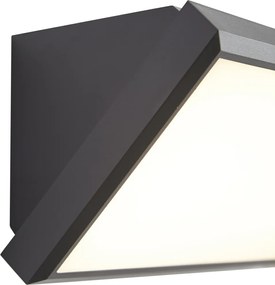 Lampă modernă de perete pentru exterior gri închis, cu LED, IP65 și senzor de mișcare - Marek