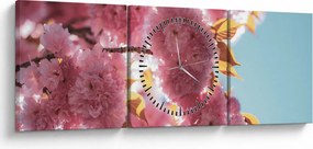 Tablou - Floare de cireș (cu ceas) (90x30 cm)