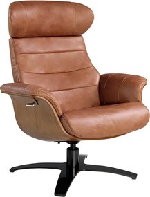 Fotoliu pivotant, functie relax, tapitat cu piele George