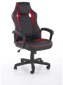 Scaun de birou HELO negru/roșu