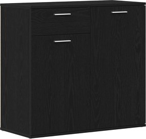 vidaXL Servantă, stejar negru, 80x36 x75 cm, lemn prelucrat