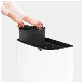 Coș de gunoi alb de reciclat/cu senzori de atingere din oțel 33 l Bo Touch Bin – Brabantia