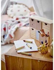 Organizator de jucării pentru copii în culoare naturală din lemn 27x8x18 cm Calle – Bloomingville Mini