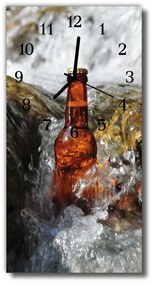 Ceas de perete din sticla vertical Sticlă de bere water