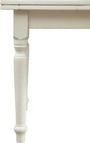 Masa extensibila, L140(240) 80 H80 cm, alba antic, lemn masiv