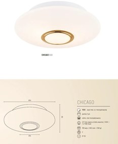 Plafoniera design modern Chicago 35cm
