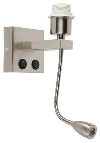 Lampa de perete moderna din otel cu brat flexibil - Brescia Combi
