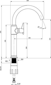 Temisto Baterie pentru chiuvetă, înalt Finisaj: Crom BQT_020K