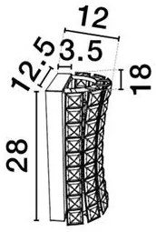 Aplica de perete LED auriu, cristale sticla CELYSIA
