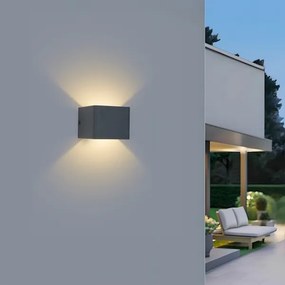 Brilagi - Aplică LED de exterior DONNANI, 5 W, 230 V, 10 cm, antracit, IP44