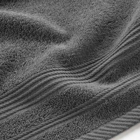 Prosop gri închis din bumbac din frotir 30x50 cm Tendresse – douceur d'intérieur