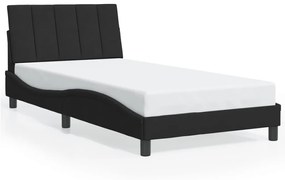 3207833 vidaXL Cadru de pat cu tăblie, negru, 100x200 cm, catifea
