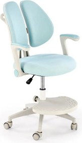 Scaun birou PANCO, albstru deschis/bej, stofa/polipropilena, 58x77x88/