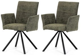 Set de scaune de sufragerie cu mecanism deîntoarcere DCH-W1117 GRN2, 2 buc.