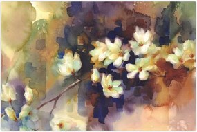 Tablou - Magnolii albe, pictură (90x60 cm)