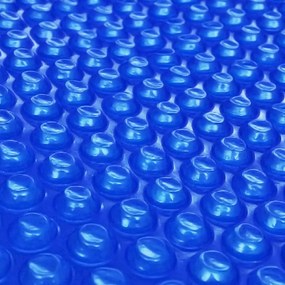 vidaXL Folie solară plutitoare piscină, rotundă, pe, 250 cm, albastru