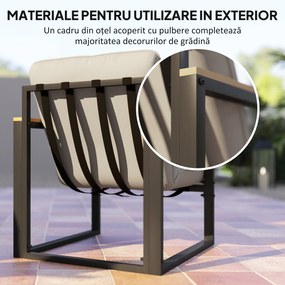 Outsunny Set Grădină 4, Gri Deschis | Aosom Romania