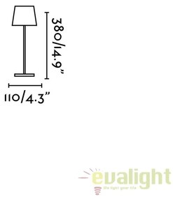 Lampa LED portabila iluminat exterior stil clasic TOC alba 70775