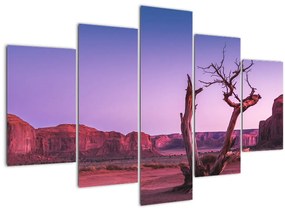 Tablou u copaci lângă pietrile roșii (150x105 cm)