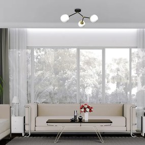 Lustră aplicată JOY 3xE14/40W/230V neagră/aurie