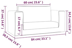 Canapea pentru copii cu 2 locuri, antracit, plus moale Antracit, Canapea extensibila