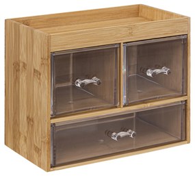 Organizator cu 3 sertare din bambus, Selena