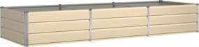 vidaXL Jardinieră Creme 290 x 100 x 45 cm Oțel Galvanizat