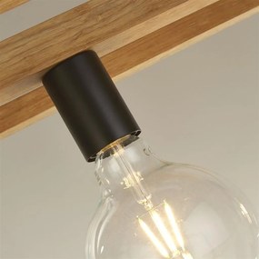 Lustra din lemn design rustic industrial Square 4L