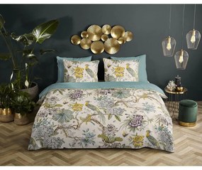 Lenjerie de pat din bumbac organic pentru pat de o persoană Descanso Daisy, 140 x 220 cm